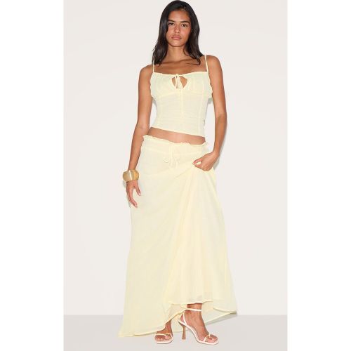 Jupe longue fluide en mousseline de soie | Taille 44 - PrettyLittleThing - Modalova