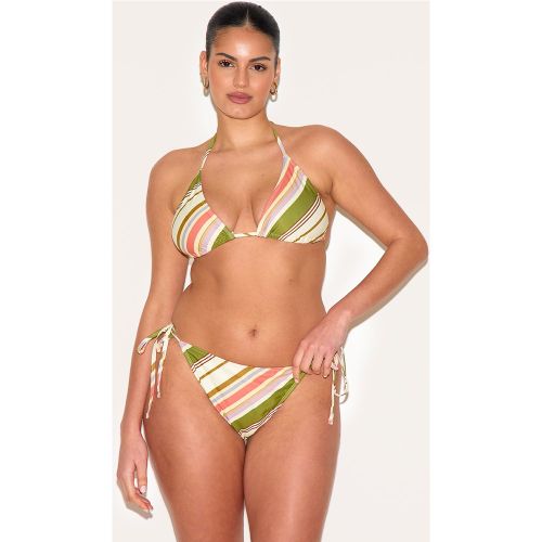 Plus Haut de maillot de bain triangle à rayures diagonales - PrettyLittleThing - Modalova