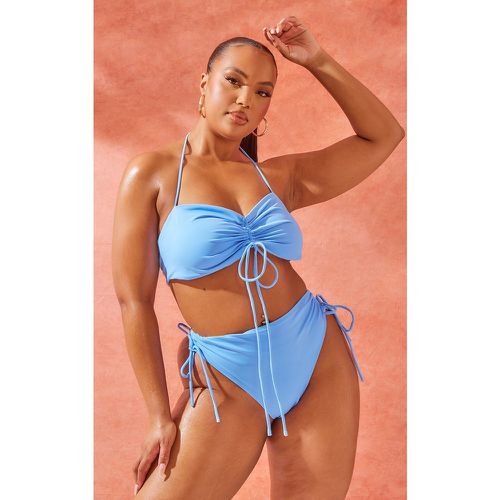 Plus Bas de maillot de bain taille haute à côtés froncés - PrettyLittleThing - Modalova