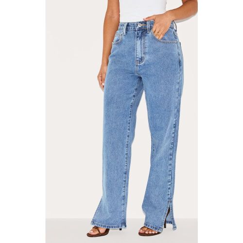 Petite Jean vintage délavé à ourlets fendus | Taille 30 - PrettyLittleThing - Modalova