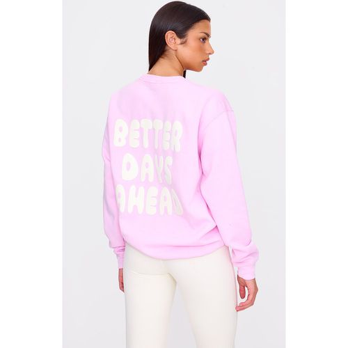 Sweat délavé à imprimé "Better Days Ahead" au dos - PrettyLittleThing - Modalova