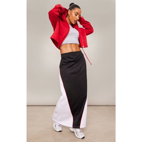 Jupe longue en maille tricot zippée devant style colourblock - PrettyLittleThing - Modalova