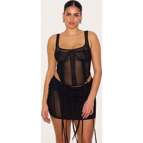 Plus Corset en mesh à empiècements et armatures - PrettyLittleThing - Modalova