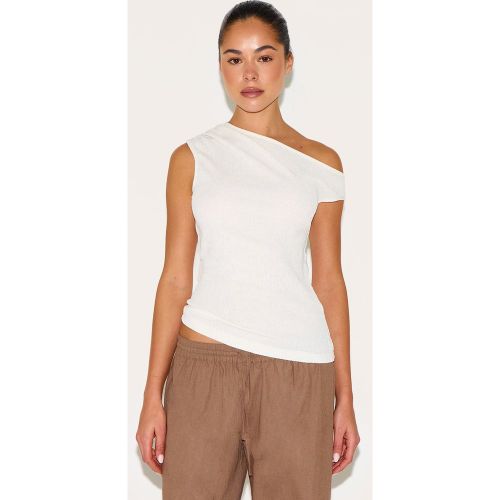 Top long texturé à col asymétrique - PrettyLittleThing - Modalova