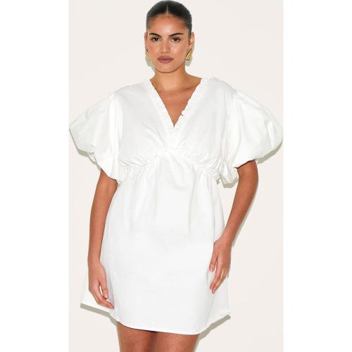 Plus Robe trapèze en coton froncée - PrettyLittleThing - Modalova