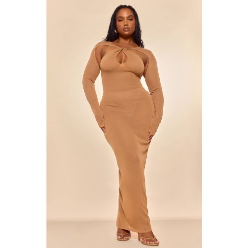 PLT Label Plus Robe longue en maille tricot à torsade - PrettyLittleThing - Modalova