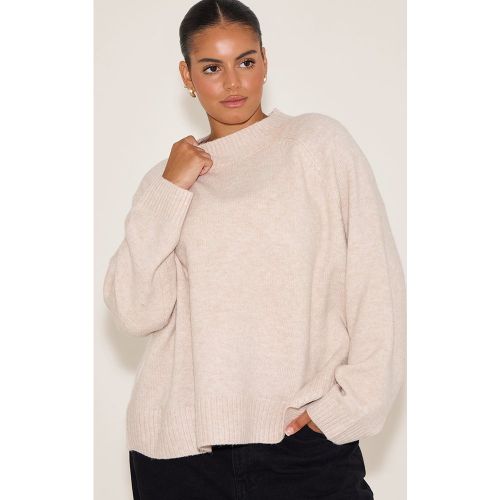 Pull col roulé en maille tricot couleur grande taille | Taille Large - PrettyLittleThing - Modalova