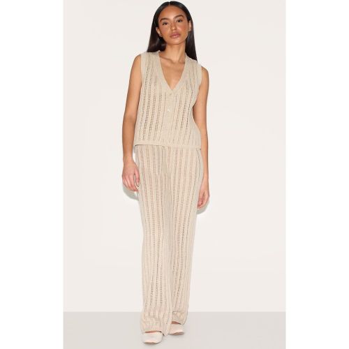 Petite Pantalon en maille tricot | Taille Large - PrettyLittleThing - Modalova