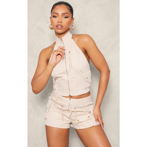 Top cargo tissé ajusté à col montant - PrettyLittleThing - Modalova
