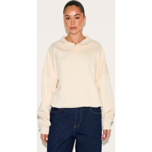 Polo oversize en sweat deluxe - PrettyLittleThing - Modalova