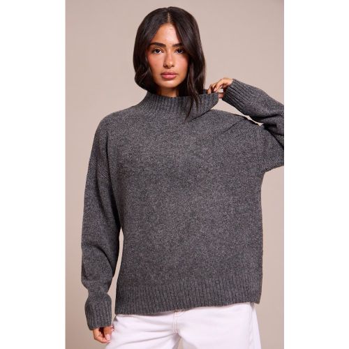 Petite Pull oversize en maille tricot à col polo | Taille Large - PrettyLittleThing - Modalova