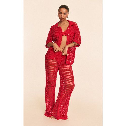 Pantalon de plage large en maille style crochet - PrettyLittleThing - Modalova