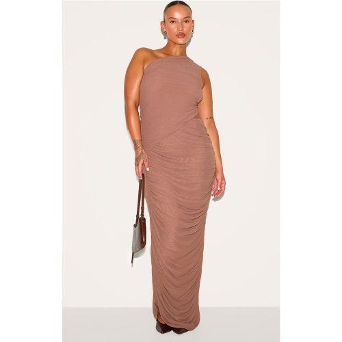Plus Robe longue froncée à épaule unique - PrettyLittleThing - Modalova