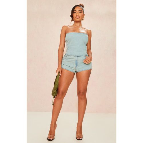 Shape Mini short en jean à détail coutures - PrettyLittleThing - Modalova