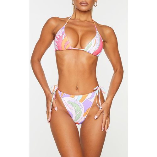 Bas de maillot de bain imprimé abstrait à nouer sur les côtés - PrettyLittleThing - Modalova