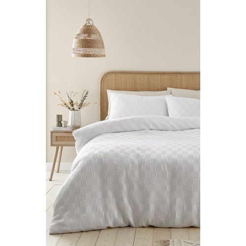 Parure de lit double en maille gaufrée blanche à damier - PrettyLittleThing - Modalova