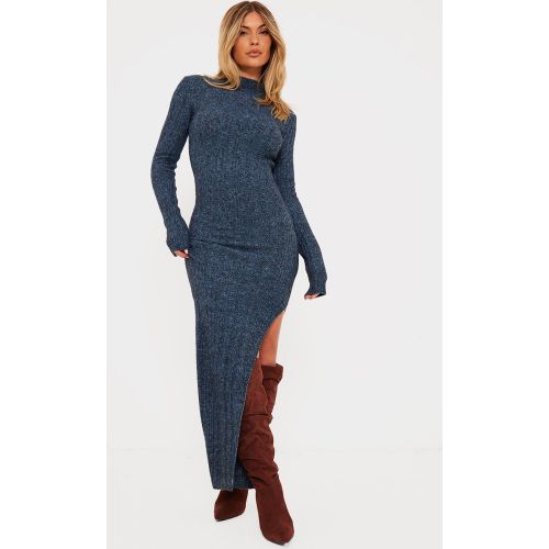 Robe longue en maille tricot deluxe à col montant - PrettyLittleThing - Modalova