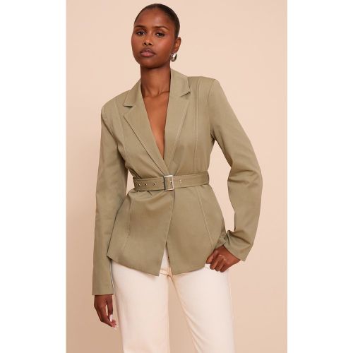 Blazer à lisérés structurants et taille nouée - PrettyLittleThing - Modalova