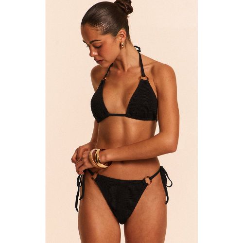Haut de maillot de bain triangle crêpé à anneaux - PrettyLittleThing - Modalova