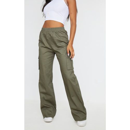 Pantalon cargo large kaki à taille haute - PrettyLittleThing - Modalova