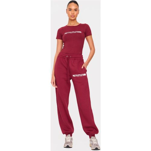 Jogging imprimé en relief à taille haute et bas ressérré - PrettyLittleThing - Modalova