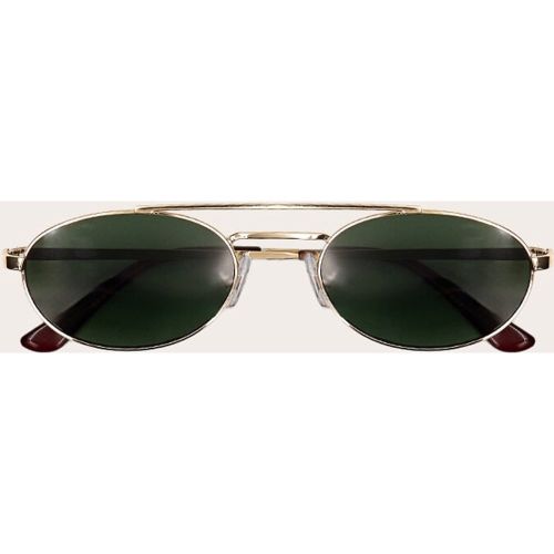 Lunettes de soleil style aviateur fines ovales - PrettyLittleThing - Modalova