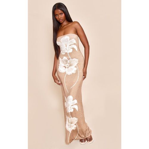 Robe bustier longue fleurie - PrettyLittleThing - Modalova