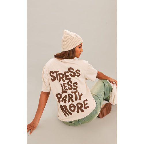 T-shirt à imprimé Stress Less - PrettyLittleThing - Modalova