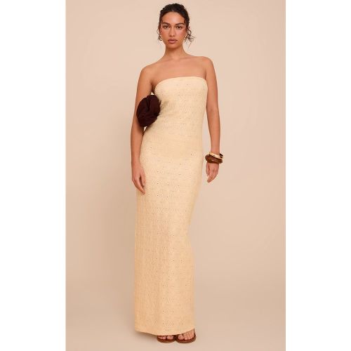 Robe bustier droite longue texturée - PrettyLittleThing - Modalova