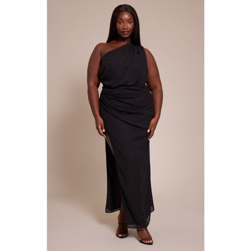 Robe grande taille mi-longue mousseline de soie à une épaule | Taille 48 - PrettyLittleThing - Modalova