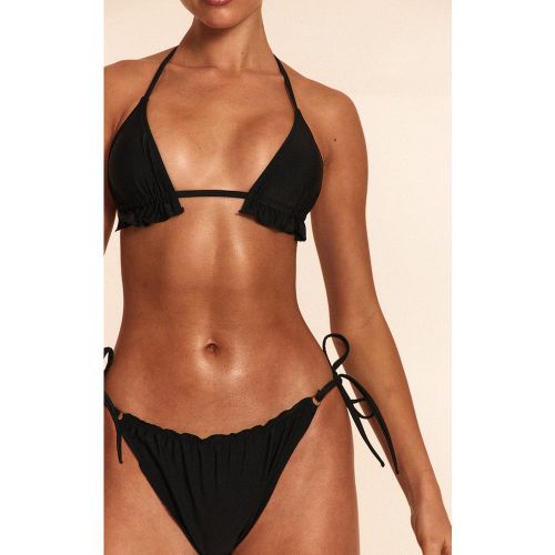 Haut de maillot de bain rembourré à ourlet volanté - PrettyLittleThing - Modalova