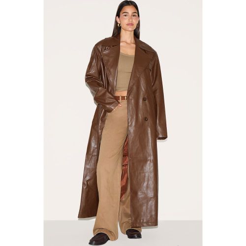 Manteau Trench Mi-long Oversize en PU - PrettyLittleThing - Modalova