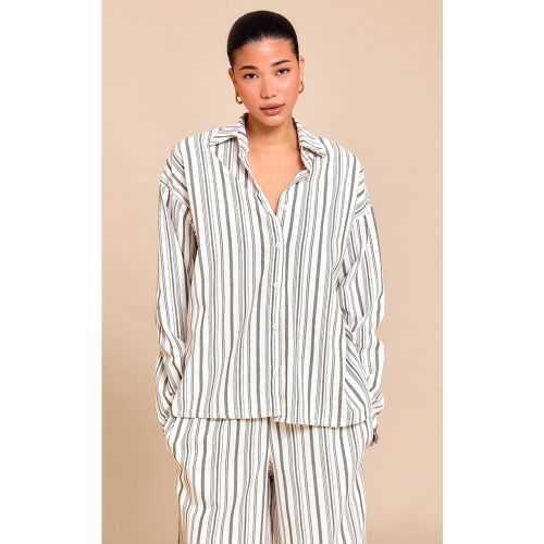 Chemise oversize à rayures et manches longues - PrettyLittleThing - Modalova