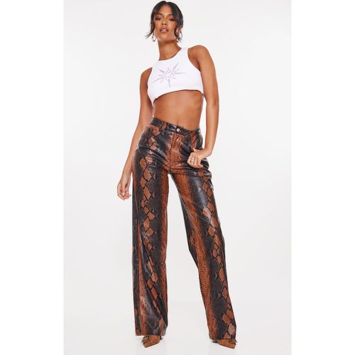 Tall Pantalon large en PU imprimé serpent - PrettyLittleThing - Modalova