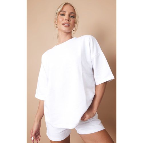 T-shirt sweat oversize blanc, Blanc - PrettyLittleThing - Modalova