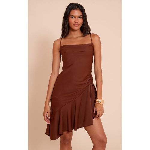 Mini robe droite en mousseline de soie à détail noué - PrettyLittleThing - Modalova