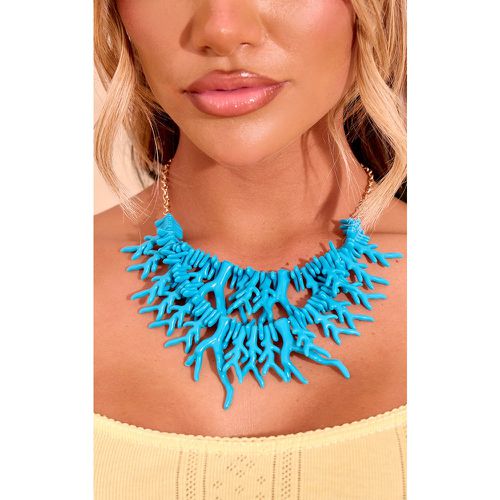 Collier XXL corail bleu, Bleu - PrettyLittleThing - Modalova