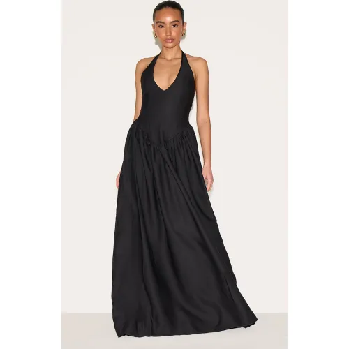 Petite Robe longue fluide à dos nu - PrettyLittleThing - Modalova
