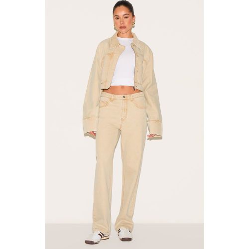 Jean droit délavé à taille mi-haute - PrettyLittleThing - Modalova