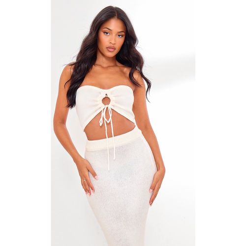 Tall Top bustier en maille à détail goutte d'eau - PrettyLittleThing - Modalova