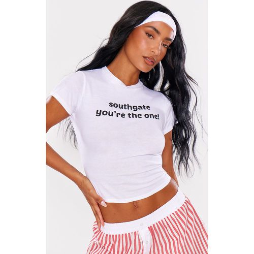 T-shirt moulant à slogan "Southgate" - PrettyLittleThing - Modalova