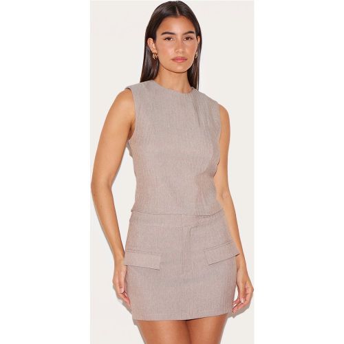 Top de tailleur tissé sans manches | Taille 44 - PrettyLittleThing - Modalova