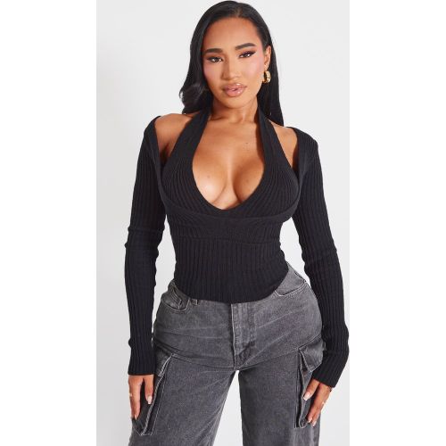 Shape Top côtelé à partie superposée | Taille Large - PrettyLittleThing - Modalova