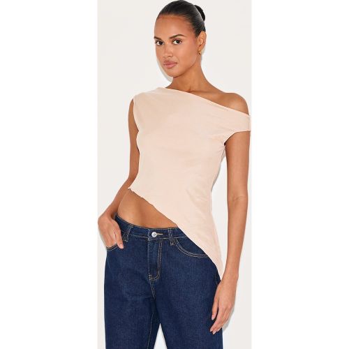 Top en mesh à col asymétrique - PrettyLittleThing - Modalova