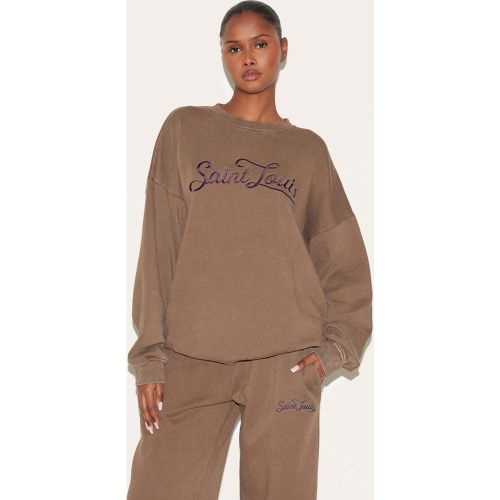 Sweat brodé "Saint Louis" - PrettyLittleThing - Modalova