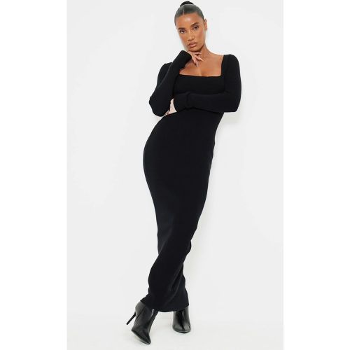 Robe longue en maille tricot à col carré | Taille Large - PrettyLittleThing - Modalova