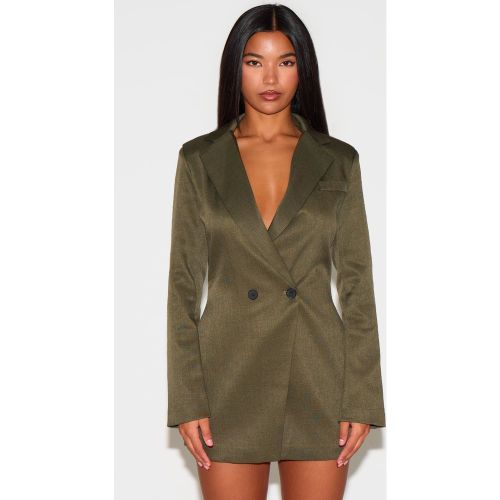Robe blazer tissée à taille cintrée et double boutonnière - PrettyLittleThing - Modalova