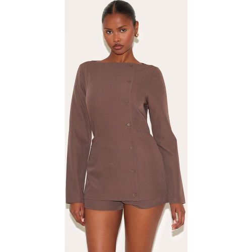 Combishort jupe-short de tailleur tissé à boutons asymétriques - PrettyLittleThing - Modalova