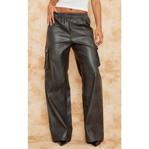 Pantalon cargo large taille haute délavé - PrettyLittleThing - Modalova