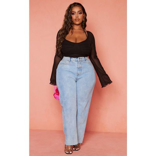 Plus Body à dos nu et manches en mesh - PrettyLittleThing - Modalova